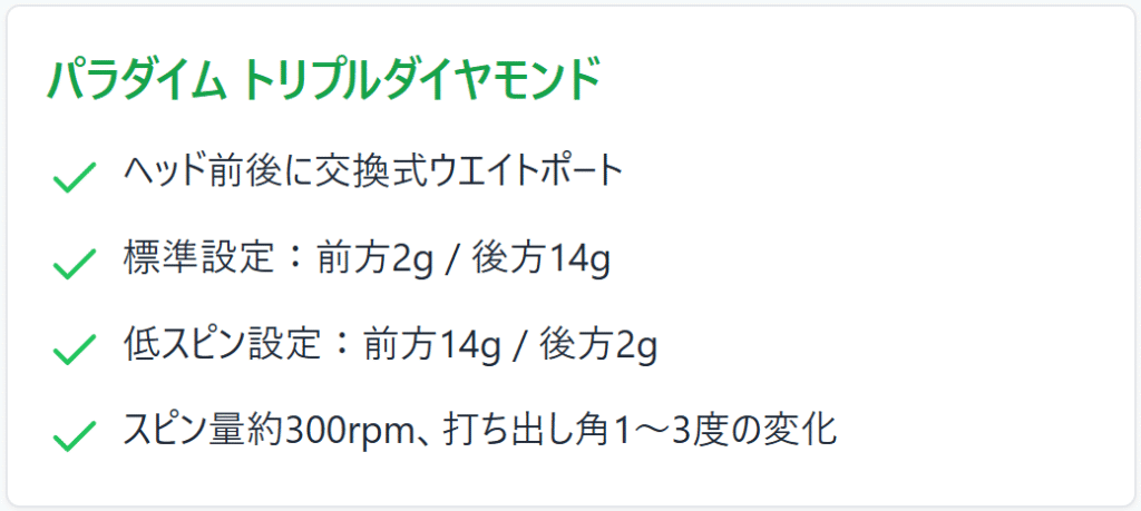 パラダイム トリプルダイヤモンド