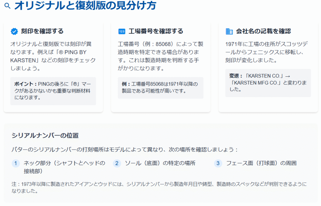 オリジナルと復刻版の見分け方