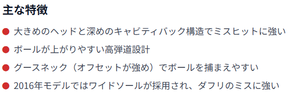 主な特徴