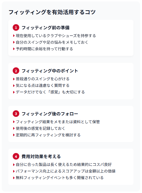 フィッティングを有効活用するコツ