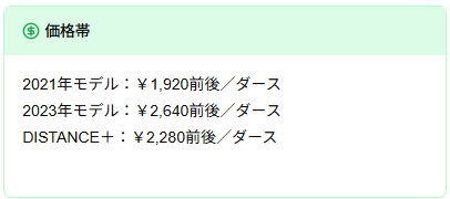 価格帯とコストパフォーマンス