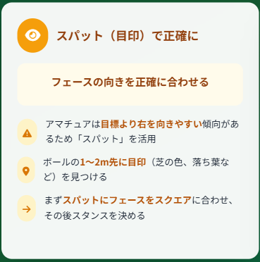 スパットで正確に