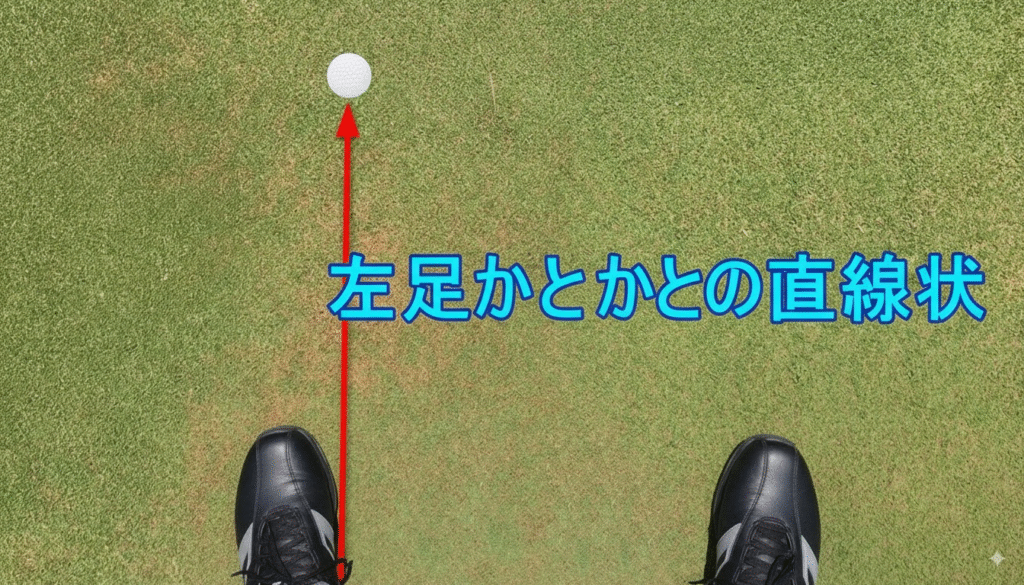 ドライバーのボールの置く位置は基本は左足かかと線上だが個別最適化が重要