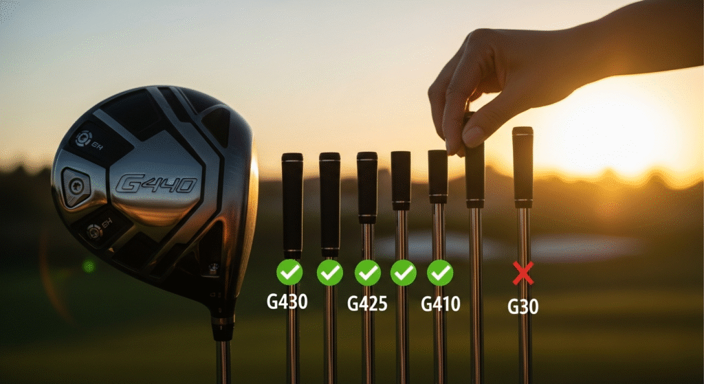 G410/G425/G430とはスリーブに互換性があり適合しているが、G30などG400以前は非対応
