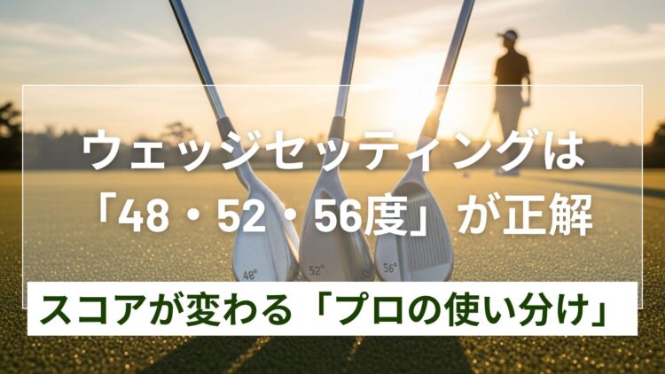 ウェッジのセッティングは48・52・56度!プロに学ぶ使い分け