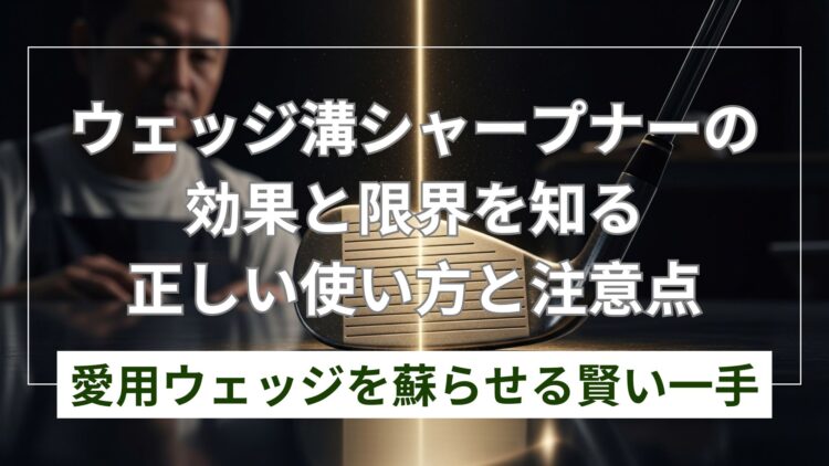 ウェッジの溝はシャープナーで蘇る?スピン効果とリスク