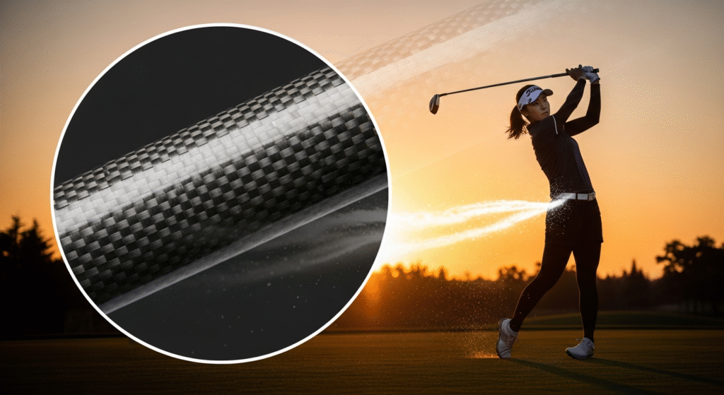 初心者に優しい軽量素材のカーボンシャフトのメリット