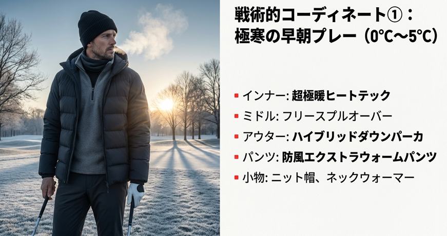 気温別・シーン別レイヤリング(早朝・河川敷など)