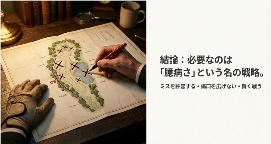 ゴルフ コース戦略 リスク管理 マネジメントマップ 臆病さという戦略