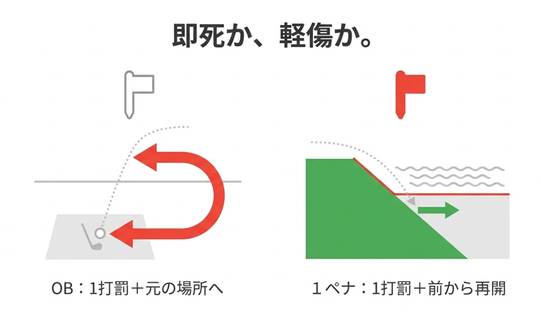1ペナは前進できる点が違い