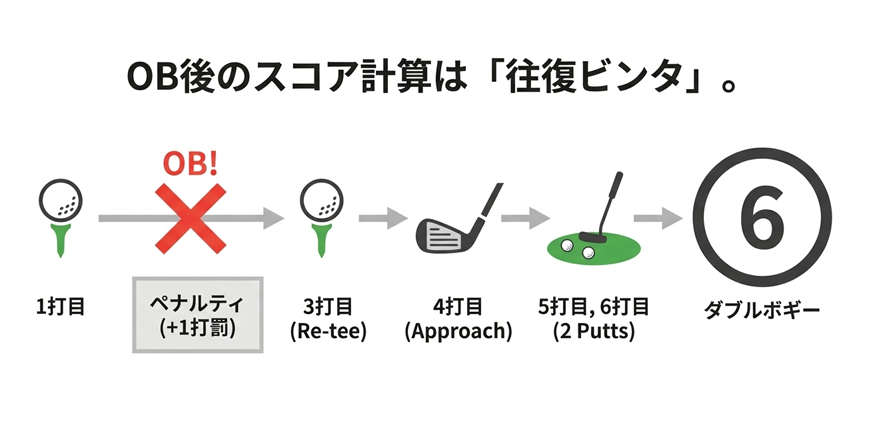数え方は打った数に2打足すだけ