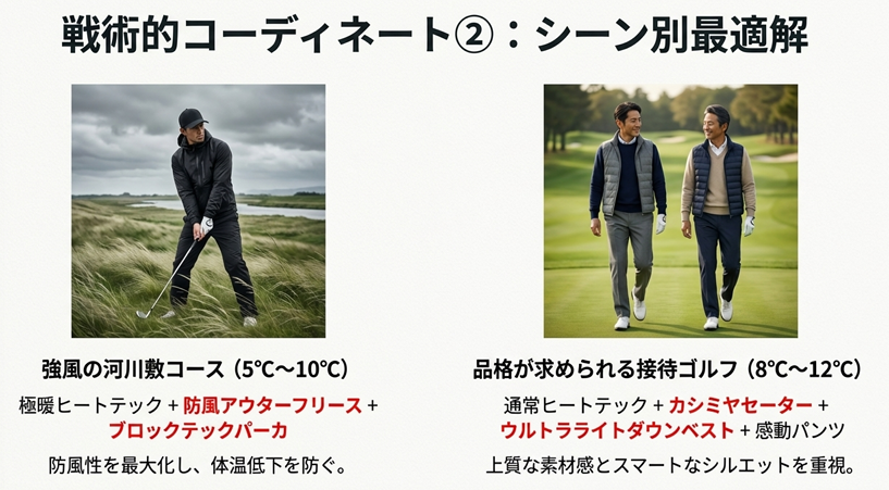 シナリオ2:風の強い河川敷コース(気温5℃〜10℃・強風)