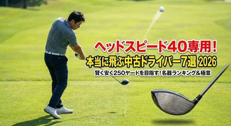 ヘッドスピード40専用！本当に飛ぶ中古ドライバー7選2026