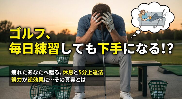 ゴルフは毎日練習しても上手くならない？疲れた時の休息と5分上達法