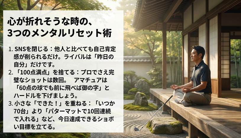 心が折れそうな時の3つのメンタルリセット術