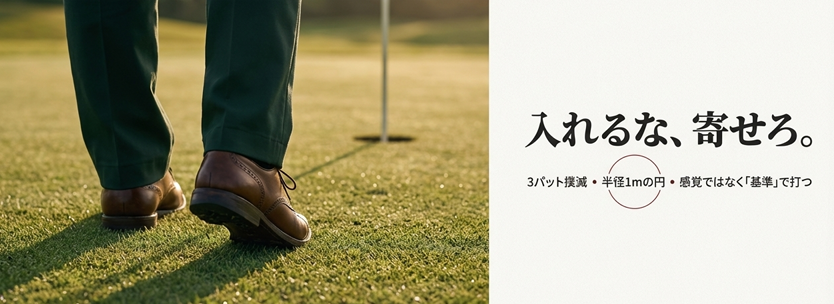 ゴルフ パター 距離感 3パット撲滅 入れるな寄せろ イメージ