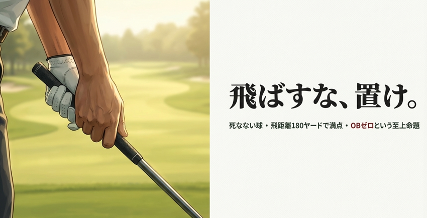 ゴルフ ドライバー 飛ばさない マネジメント 死なない球 イメージ