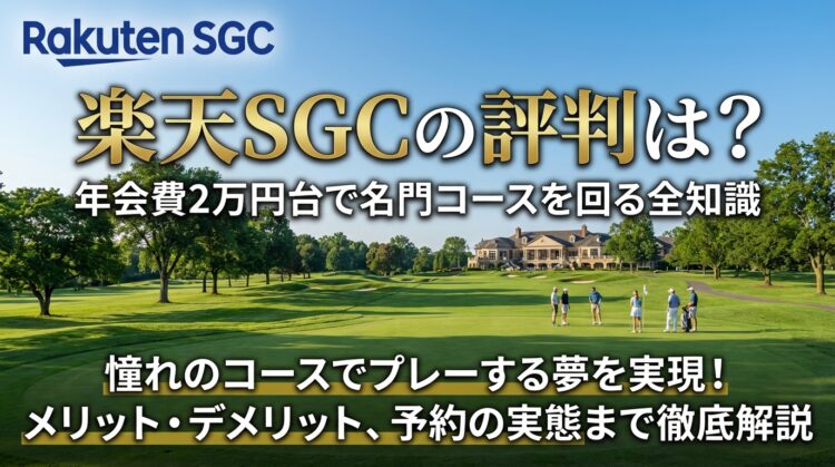 楽天SGCの評判は？年会費2万円台で名門コースを回る全知識