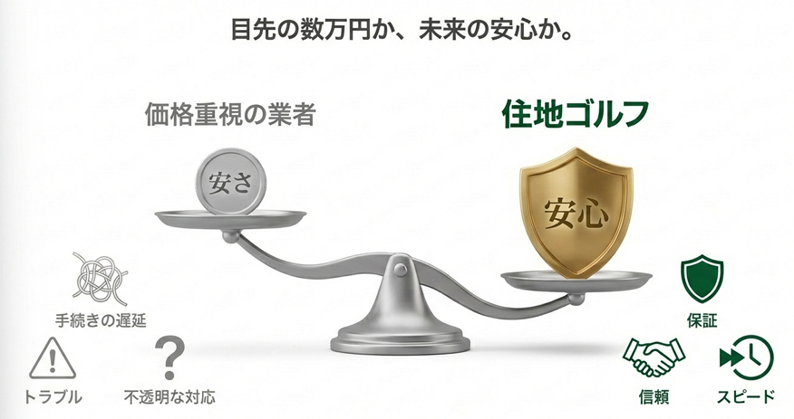 ゴルフ会員権業者の比較 価格重視の安さか住地ゴルフの安心か