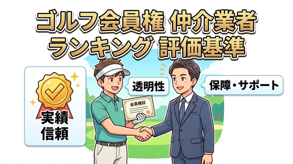 ゴルフ会員権業者ランキングの評価基準